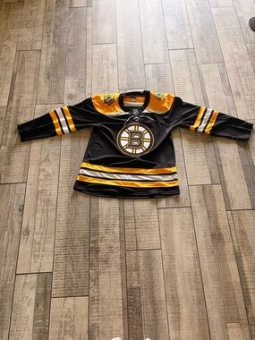Fanatics Boston Bruins NHL Black Yellow White Jersey Size 52